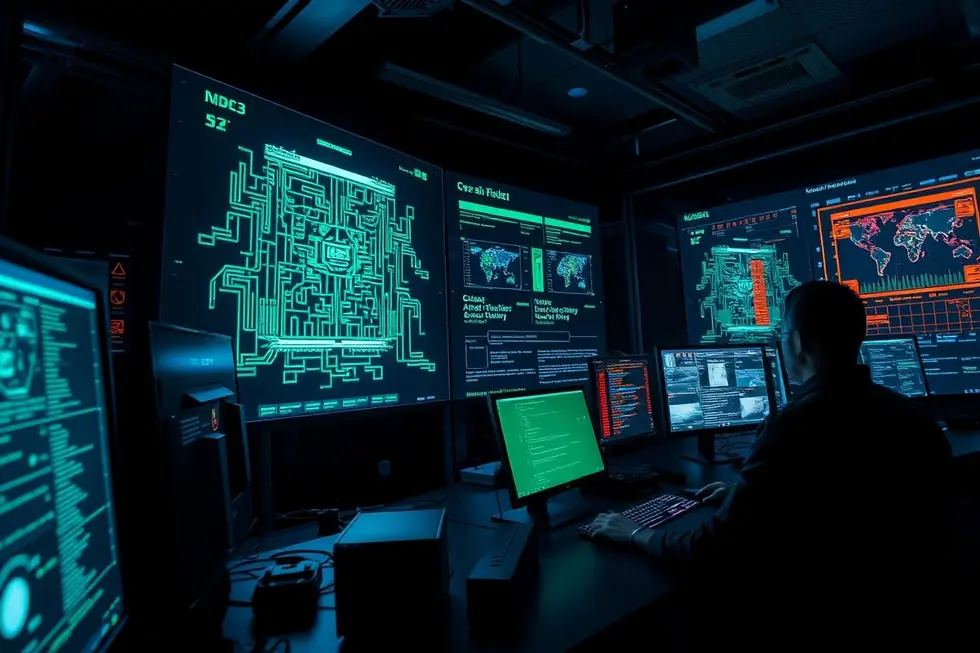 Equipe de segurança em ambiente tecnológico analisando interfaces JDWP expostas e indicadores de ataques de mineração.